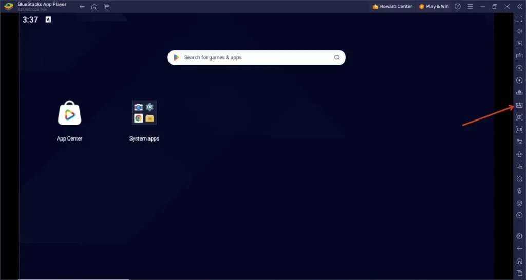 Open Bluestacks App Player